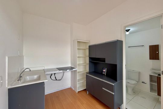 Cozinha  de apartamento para alugar com 1 quarto, 36m² em Vila das Belezas, São Paulo