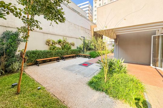 Área comum de kitnet/studio para alugar com 1 quarto, 27m² em Liberdade, São Paulo