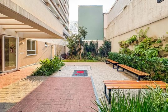 Área comum de kitnet/studio para alugar com 1 quarto, 27m² em Liberdade, São Paulo