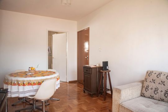 Sala de apartamento à venda com 1 quarto, 58m² em Mirandópolis, São Paulo