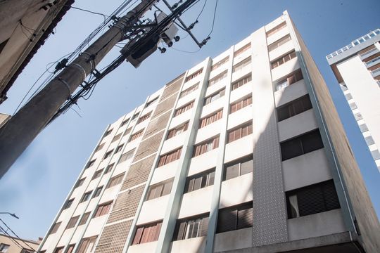 Fachada de apartamento à venda com 1 quarto, 58m² em Mirandópolis, São Paulo