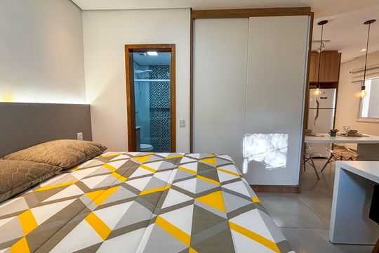 Suíte de apartamento para alugar com 1 quarto, 32m² em Vila Monte Alegre, São Paulo