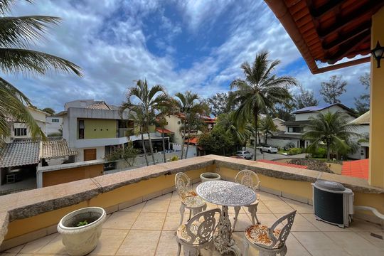 Varanda Suíte 5 de casa de condomínio à venda com 7 quartos, 600m² em Barra da Tijuca, Rio de Janeiro
