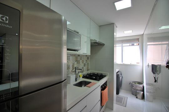 Cozinha de apartamento à venda com 2 quartos, 56m² em Planalto, São Bernardo do Campo