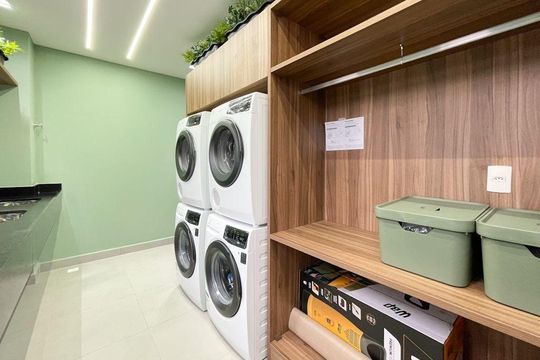 Área comum - Lavanderia de kitnet/studio para alugar com 1 quarto, 42m² em Centro, São Bernardo do Campo