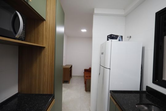 Cozinha e Área de Serviço de apartamento para alugar com 1 quarto, 30m² em Vila Gustavo, São Paulo