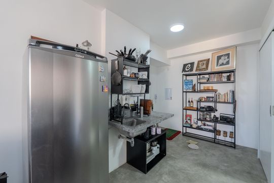 Cozinha de kitnet/studio à venda com 1 quarto, 32m² em Consolação, São Paulo