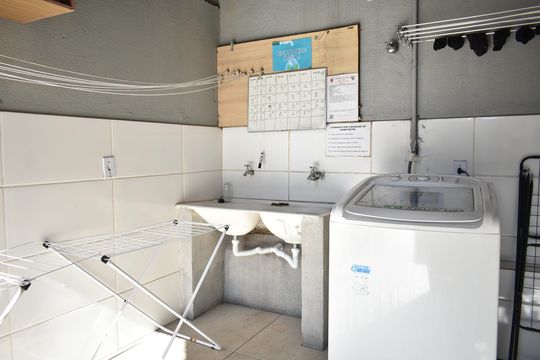 Area comum Lavanderia de apartamento para alugar com 1 quarto, 27m² em Mirandópolis, São Paulo