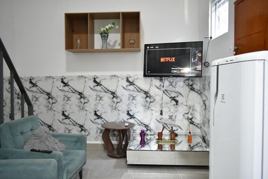 Sala/Cozinha de apartamento para alugar com 1 quarto, 27m² em Mirandópolis, São Paulo