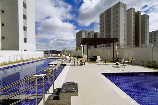 Área comum - Piscina de apartamento para alugar com 2 quartos, 47m² em Palmeiras, Belo Horizonte