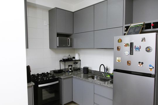 Cozinha de apartamento para alugar com 2 quartos, 47m² em Palmeiras, Belo Horizonte