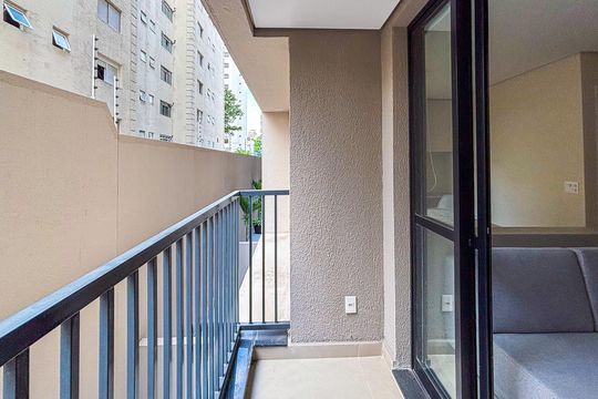 Varanda do Studio de apartamento para alugar com 1 quarto, 35m² em Sumarezinho, São Paulo