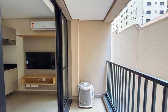 Varanda do Studio de apartamento para alugar com 1 quarto, 35m² em Sumarezinho, São Paulo