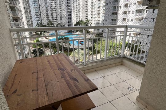 Varanda da Sala de apartamento para alugar com 2 quartos, 64m² em Marapé, Santos