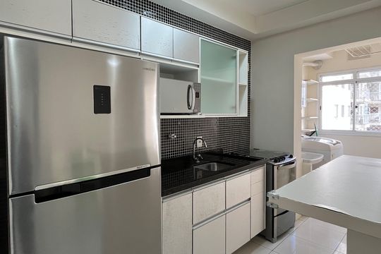 Cozinha  de apartamento para alugar com 2 quartos, 64m² em Marapé, Santos