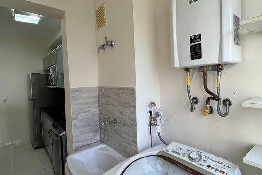 Área de serviço de apartamento para alugar com 2 quartos, 64m² em Marapé, Santos