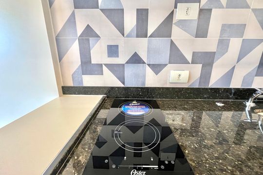 Cozinha de apartamento à venda com 1 quarto, 30m² em Jardim Prudência, São Paulo