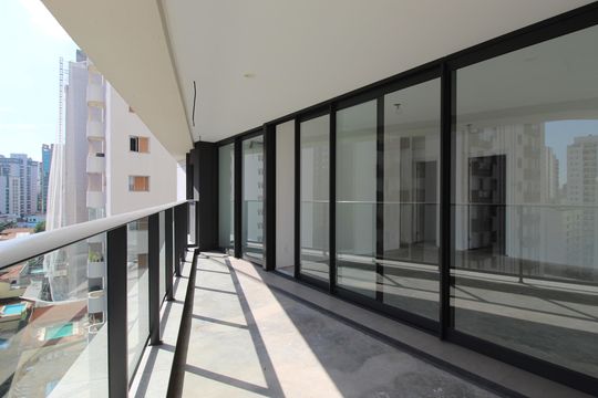 Varanda Sala de apartamento à venda com 3 quartos, 152m² em Vila Olímpia, São Paulo