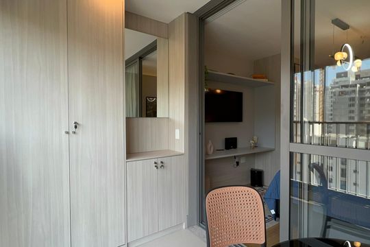 Varanda de kitnet/studio à venda com 1 quarto, 28m² em Paraíso, São Paulo