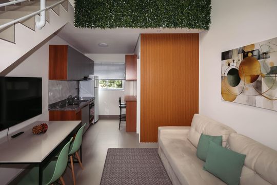 Sala/Cozinha de apartamento para alugar com 1 quarto, 34m² em Ipiranga, São Paulo