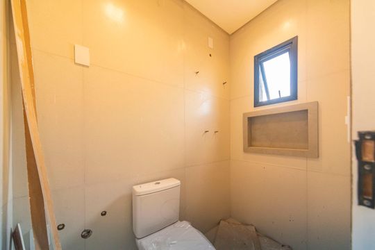 Banheiro da Suíte 2 de casa à venda com 2 quartos, 110m² em Jardim Santo Alberto, Santo André