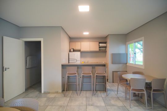 Área comum - Salão de festas de apartamento à venda com 2 quartos, 58m² em Rincão, Novo Hamburgo