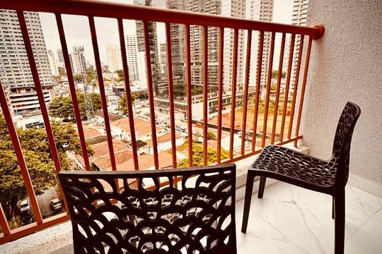 Varanda de kitnet/studio à venda com 1 quarto, 26m² em Jardim das Acacias, São Paulo