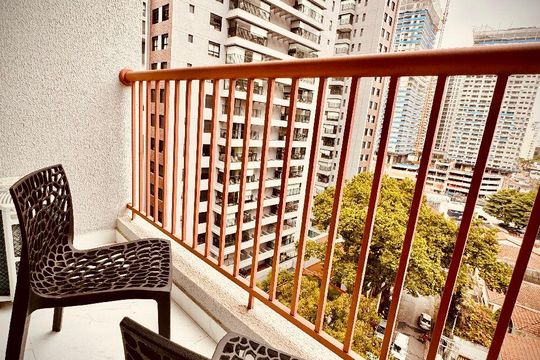 Varanda de kitnet/studio à venda com 1 quarto, 26m² em Jardim das Acacias, São Paulo