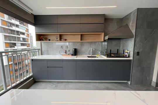 Varanda - Churrasqueira de apartamento à venda com 3 quartos, 154m² em Butantã, São Paulo