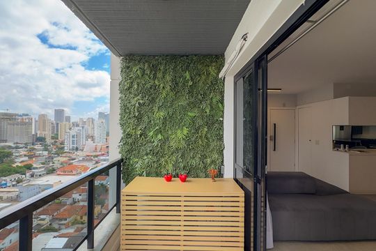 Sacada de apartamento à venda com 2 quartos, 124m² em Brooklin, São Paulo