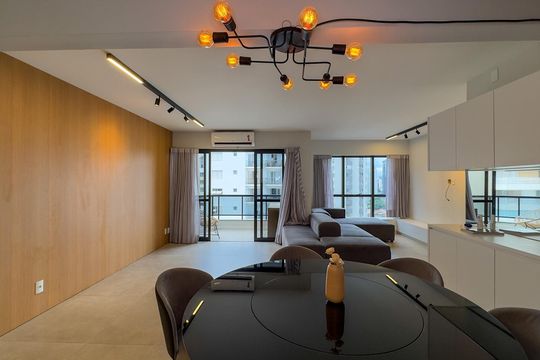 Sala de apartamento à venda com 2 quartos, 124m² em Brooklin, São Paulo