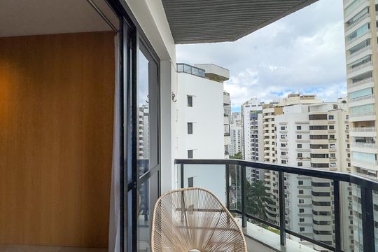 Sacada de apartamento à venda com 2 quartos, 124m² em Brooklin, São Paulo