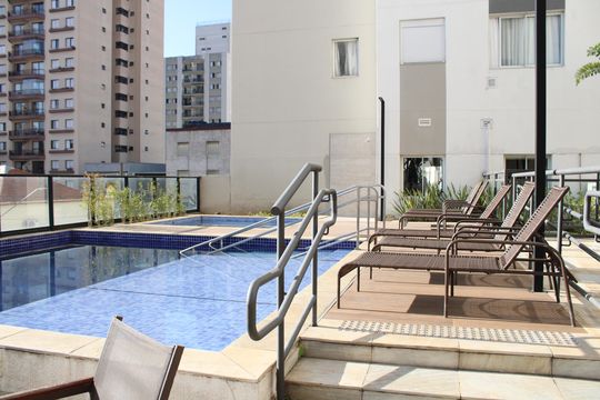 Área comum - Piscina de apartamento à venda com 1 quarto, 33m² em Água Rasa, São Paulo