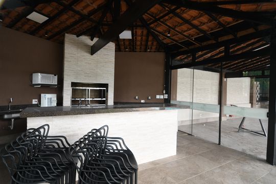 Área comum - Churrasqueira de casa de condomínio à venda com 5 quartos, 410m² em Loteamento Alphaville Campinas, Campinas