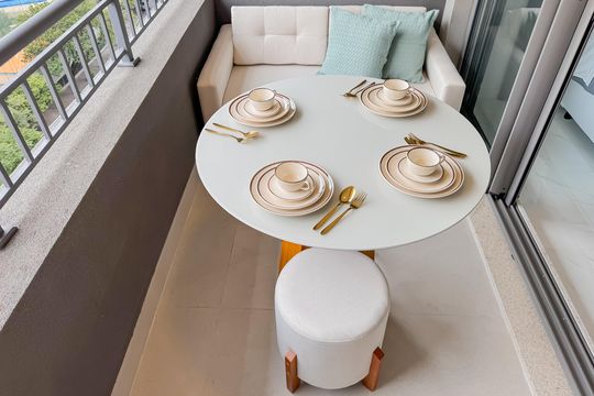 Varanda de kitnet/studio para alugar com 1 quarto, 30m² em Chácara Klabin, São Paulo