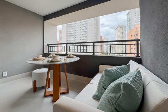 Varanda de kitnet/studio para alugar com 1 quarto, 30m² em Chácara Klabin, São Paulo