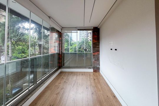 Sala de apartamento para alugar com 1 quarto, 89m² em Indianópolis, São Paulo