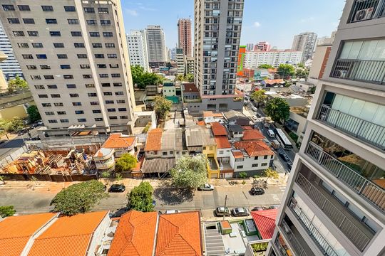 Vista da Varanda de kitnet/studio à venda com 1 quarto, 28m² em Vila Mariana, São Paulo