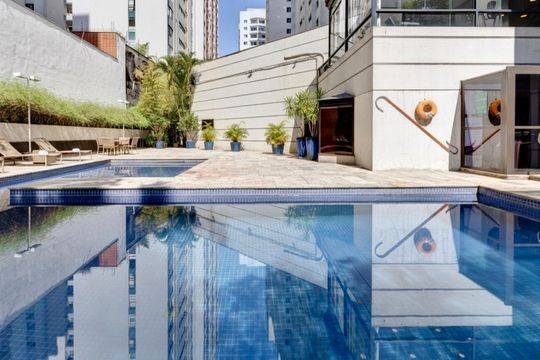 Piscina de kitnet/studio para alugar com 1 quarto, 30m² em Jardim Paulista, São Paulo