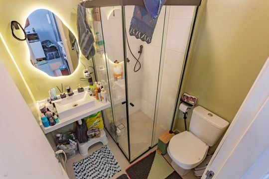 Banheiro de apartamento à venda com 1 quarto, 34m² em Vila Nair, São Paulo