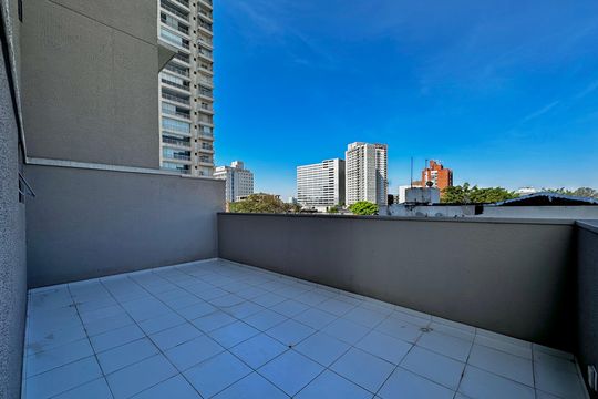 Varanda de apartamento à venda com 1 quarto, 92m² em Santo Amaro, São Paulo
