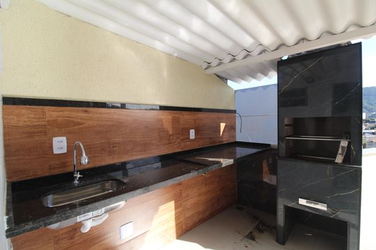 Terraço - Churrasqueira de apartamento à venda com 3 quartos, 110m² em Taquara, Rio de Janeiro