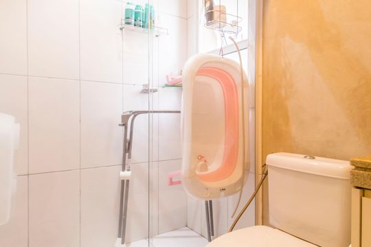 Banheiro Social de apartamento à venda com 3 quartos, 107m² em Alphaville Conde Ii, Barueri