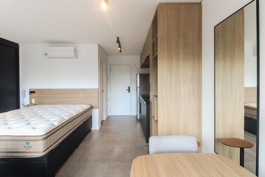 Studio - Sala e Quarto de kitnet/studio para alugar com 1 quarto, 36m² em Vila Gomes Cardim, São Paulo