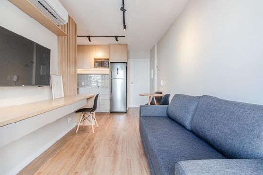 Sala de apartamento para alugar com 1 quarto, 33m² em Pinheiros, São Paulo