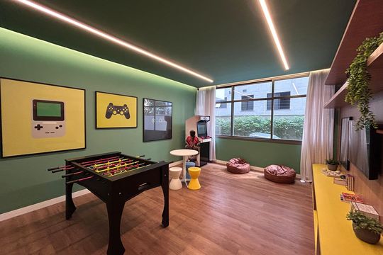 Área comum de kitnet/studio à venda com 1 quarto, 22m² em Jardim das Acacias, São Paulo