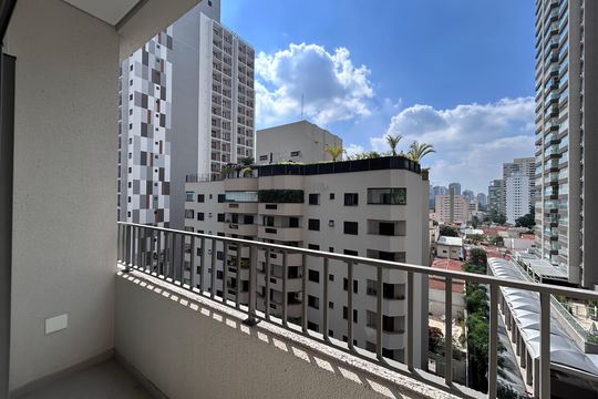 Varanda do Studio de kitnet/studio à venda com 1 quarto, 22m² em Jardim das Acacias, São Paulo