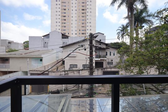 Sacada da Sala de apartamento à venda com 2 quartos, 61m² em Vila Guiomar, Santo André