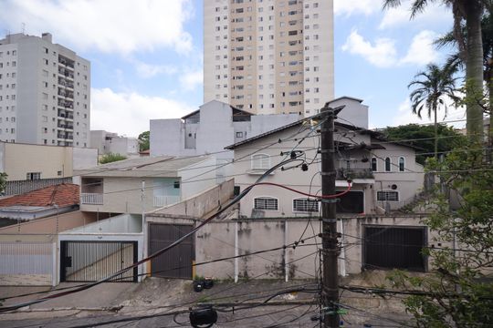 Vista da Sacada da Sala de apartamento à venda com 2 quartos, 61m² em Vila Guiomar, Santo André