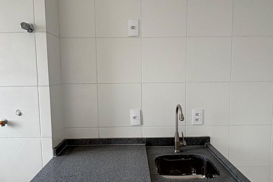Cozinha de apartamento à venda com 2 quartos, 54m² em Vila Metalúrgica, Santo André